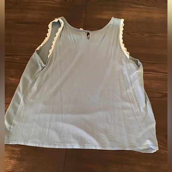 Light Blue Sleeveless Peter Pan blouse - Picture 10 of 12